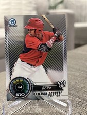 2018 Bowman Chrome Juan Soto Bowman Scouts Top 100 #BTP-44 Nationals Rc