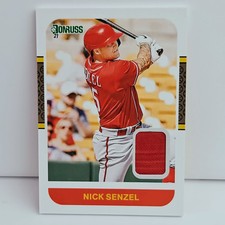 2021 Panini Donruss 1987 Materials #87M-NS Nick Senzel Jersey Patch