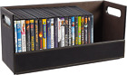 DVD Storage Box, Movie Shelf Organizer for Blu-Ray, Video Game Cases, Cds, VHS T