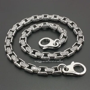 Llavero de Acero Inoxidable Para Hombres Motociclista Rocker Punk Cartera Cadena 5A020WCA 18" ~ 36" - Imagen 1 de 15