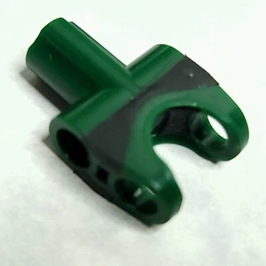 Lego Part x1192px3 Technic Axle Connector 2x3 Black Rubber Insert Dark Green x1 - Picture 1 of 5
