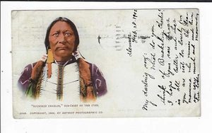 1902 "Buckskin Charlie" Sub Chief of the UTES Tribe Postcard p1062 - Picture 1 of 2