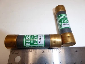Fusible Bussmann NO-40 de un solo uso 40 amperios 250 voltios DE COLECCIÓN ¡Cantidad de 2 NUEVO! - Imagen 1 de 4