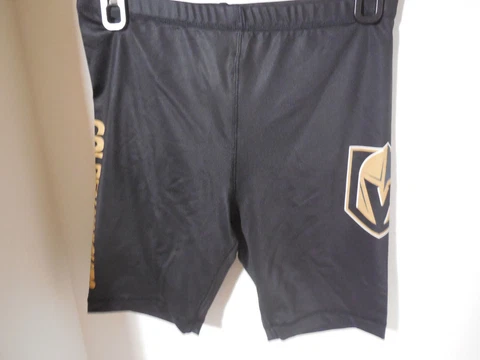 New Unisex Black Vegas Golden Knights NHL Rare Med Compression "Biking" Shorts Cover
