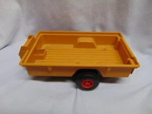 vintage Fisher Price Safari trailer attachment only brown color 2 wheels 8" - Picture 1 of 5