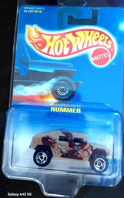 1991 Hot Wheels Blue Card #188 Hummer in Tan  1/64 scale - Image 1 of 3