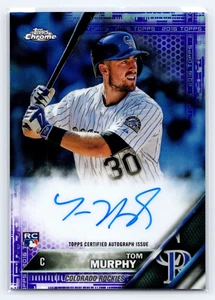 2016 Topps Chrome Tom Murphy Purple Rookie Autographs #'d/250 - Picture 1 of 2