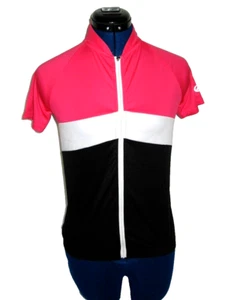 PERFORMANCE BICYCLE CYCLING JERSEY WOMEN'S SMALL FULL ZIP PINK WHITE BLACK - Picture 1 of 4