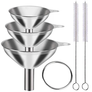 Metal Stainless Steel Funnel-Set of 3, Food Grade Mini Funnels for Kitchen Use - Picture 1 of 7