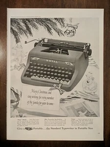 1952 vintage Royal typewriter Quiet Deluxe Pink Print Ad  - Picture 1 of 1