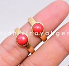 Wholesale !! Lot New Gold Plated Brass Rings Red Coral Gemstone Rings Ms 17
