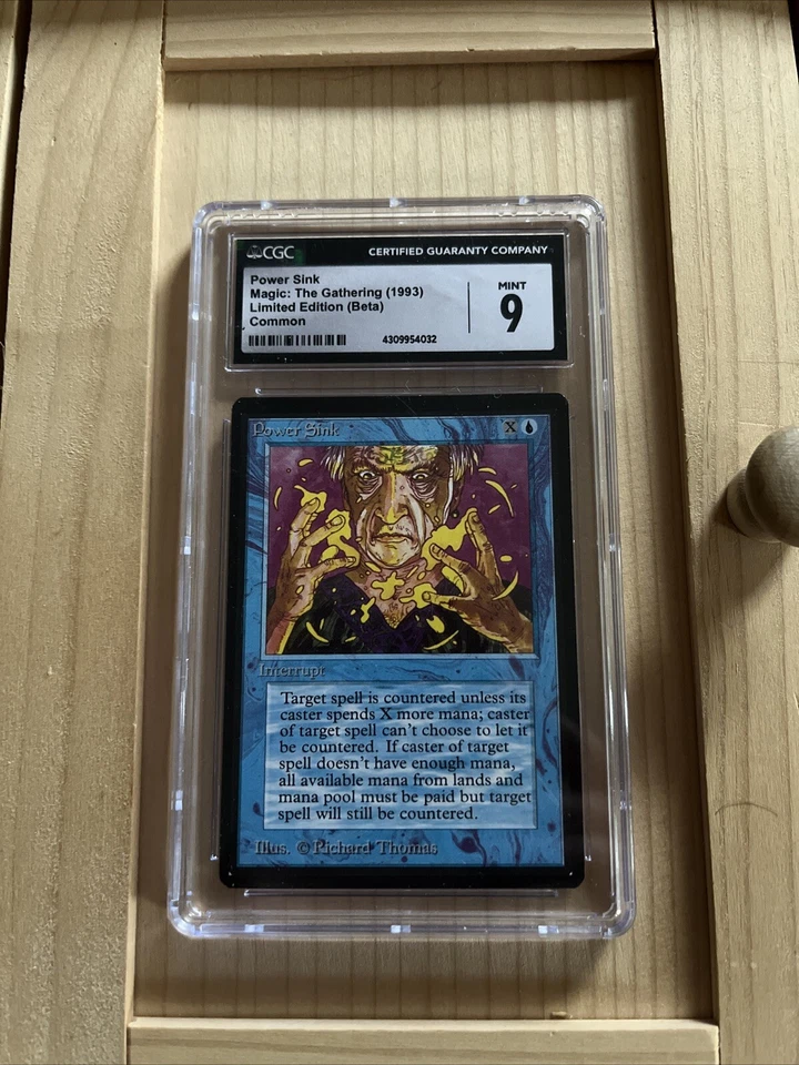 MtG Magic the Gathering Graded Card - Beta Edition- Power Sink - CGC Grade 9 - Image 1 of 1