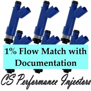 1% Flow Match OEM Denso Fuel Injectors Set (6) 23250-22080 LIFETIME WARRANTY - Foto 1 di 9