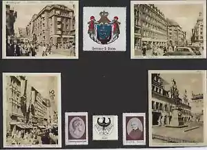 1950er DEUTSCHLAND SACHSEN SZENISCHE KARTEN LEIPZIG, ZOO, UNIVERSITÄT, KARL MARX HAUS - Bild 1 von 2