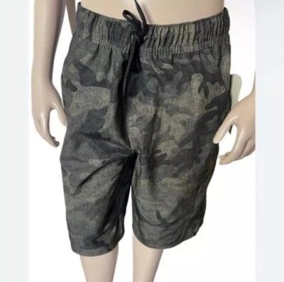 Pantalones Cortos Timberland Jóvenes Niños Oliva Oscuro Camuflados Elastizados Cordón Pull-on Foto 1 de 4