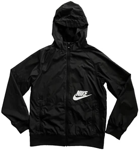 NIKE Windrunner Black Lightweight Windbreaker Jacket 939558-010 Boys L (12-13) - Picture 1 of 6