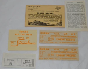 O Scale Champ Decals OB-60 Union Pacific Box Car - Picture 1 of 2