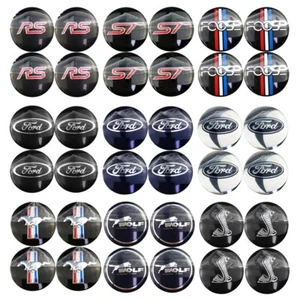 4pcs Car Wheel Center Hubcap Sticker Cover 56mm Car Care Tire Emblem Badge Decal - Picture 1 of 25