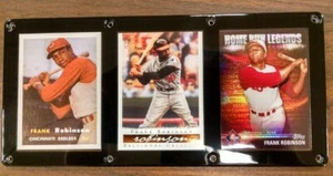 FRANK ROBINSON 3 CARD PLAQUE CINCINNATI REDS BALTIMORE ORIOLES HALL OF FAME - Picture 1 of 1
