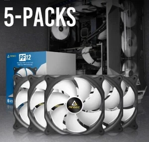 Antec F12 120mm Case Fan 5x Pack Black & White - Picture 1 of 5