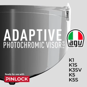 AGV Adaptive Photochromic/Photochromatic Visor Lens for AGV K1 K1S K3SV K5 K5S - Picture 1 of 3