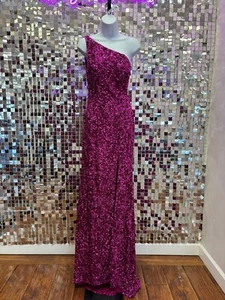Sherri Hill 54330 Prom Dress New With Tags Size 2 Magenta/Fuchsia - Picture 1 of 3