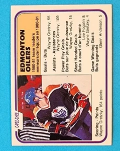 1981-82 O-Pee-Chee #126 Edmonton Oilers Team Ldrs Wayne Gretzky HOF Mid-High - Picture 1 of 2