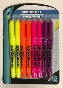 Promarx Glowline mehrfarbige Textmarker 8 Stück Pkg hell Schulanfang 2 Stück - Bild 1 von 4