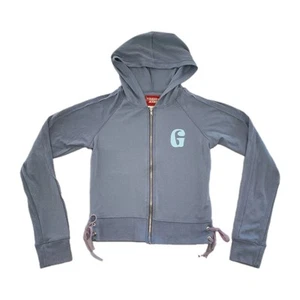Guess Jeans Damen Hoodie bläulich grau Langarm Full Zip Größe M - Bild 1 von 7