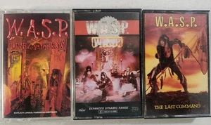 W.A.S.P. The Last Command/ Live in the Raw / WASP self titled Cassettes - Picture 1 of 13