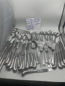 REED & BARTON REBACRAFT STAINLESS FLATWARE Silverware 54 Pieces. - Picture 1 of 7