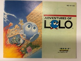 Adventures of Lolo Instruction Manual Only Nintendo NES Hal