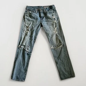 AG The Ex-Boyfriend Ankle Crop Slim Jeans 23 YEARS CERULE Size 24R Destroyed - Picture 1 of 12