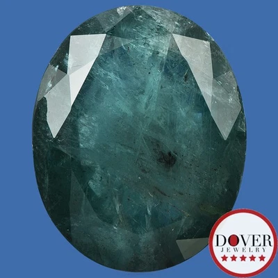 Piedra suelta GIA 34,81ct berilo verde azulado corte ovalado sin precio base Foto 1 de 4