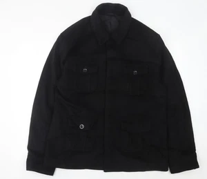 French Connection Men’s Black Wool Military Jacket XL - Picture 1 of 12