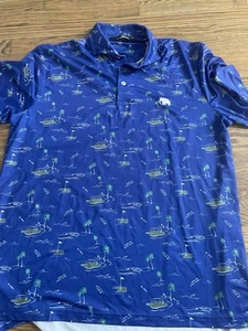 RLX Ralph Lauren Shank Attack Golf Polo Shirt Medium M - Picture 1 of 4