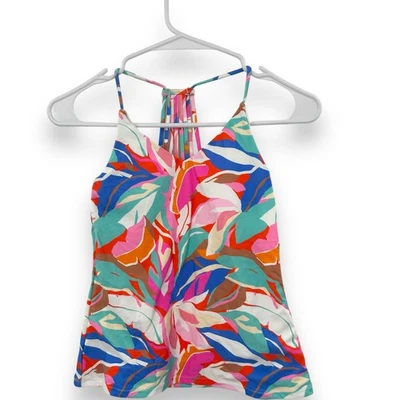 NEW Raisins Swimsuit Printed Camisole Tankini Top Size XS Tropical Strappy Swim  - Image 1 of 4