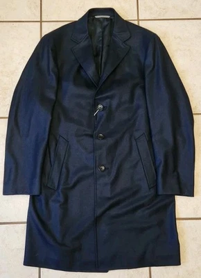 NWT $3000 CANALI KEY NAVY HERRINGBONE MADE IN ITALY WOOL COAT 40 42 CANVASSED - Image 1 of 4