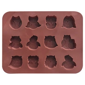 12 Cavity Animal Shape Chocolate Mould Fondant Jelly for Ice Cube DIY Decoration - Picture 1 of 5