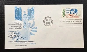 US FDC # 1576 World Peace Through Law 1975. - Picture 1 of 6