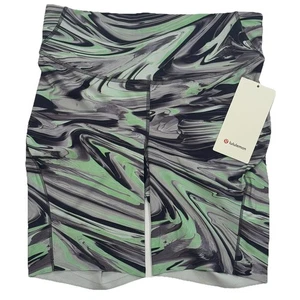 NUEVO Pantalón Corto para Correr Lululemon Base Pace High-Rise 8" Pintura Deslizamiento Warp Multi Talla 10 - Imagen 1 de 8
