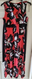 Debenhams Petite Collection Size 16 Pink Flowery Maxi Dress - Picture 1 of 4