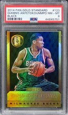 2014 Panini Gold Standard Giannis Antetokounmpo BLACK /25 #123 PSA 8 NM-MT