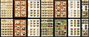 Butterflies insects Collection Guinea-Bissau 78 sheets MNH FREE SHIPPING #CNA147 - Picture 1 of 15