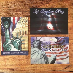 Postales de América: Dios bendiga a América + Let Freedom Ring + Liberty Justice For Lo - Imagen 1 de 8