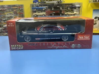 Chevrolet Impala SS 409 1961 SUN STAR (NEGRO) ESCALA 1:18 NUEVO Foto 1 de 4