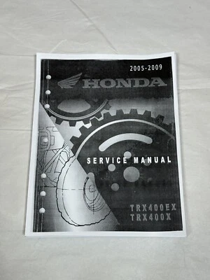 3 Hole Service Shop Repair Manual 05-09 Honda Sportrax TRX 400 TRX400EX TRX400X - Image 1 of 3