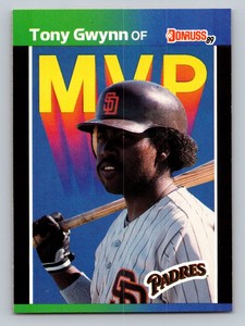 1989 Donruss #BC-20 Tony Gwynn   San Diego Padres Bonus MVP's
