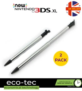 2x schwarz Metallic einziehbare ausziehbare Stylus-Stifte für Nintendo NEU 3DS XL - Bild 1 von 3