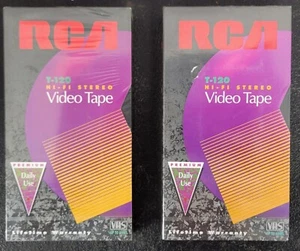 2 RCA 6 Hour T-120 Blank Hi-Fi Stereo Recordable VHS Video Tape NEW - Picture 1 of 2